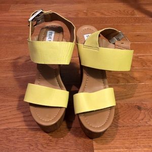 Steve Madden Neon Wedges
